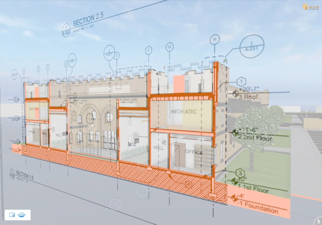Graphisoft ArchiCAD BIM Software Section View - Architect-friendly BIM software with Mac compatibility